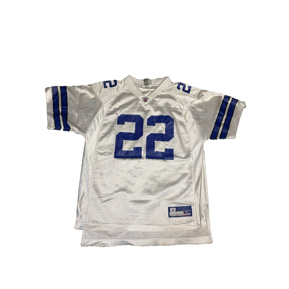 Reebok Emmitt Smith #22 Dallas Cowboys NFL Football Jersey Mens XL White